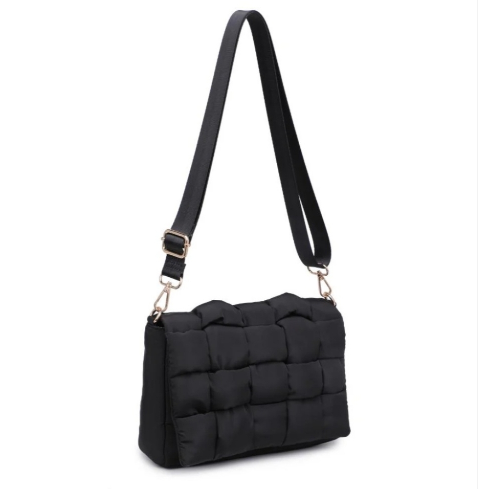 Urban Expressions Rhodes Quilted Crossbody Bag - BLACK **NEW